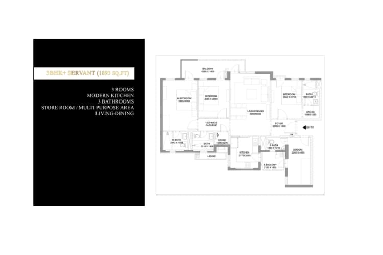 3 BHk Layout Ireo Corridor