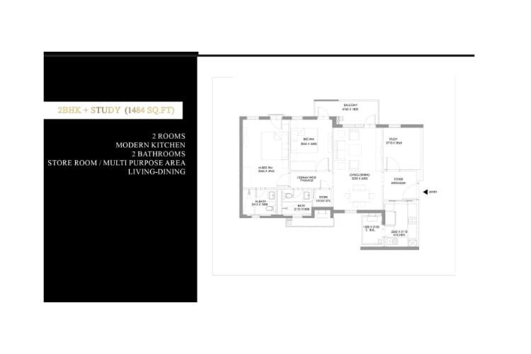 2 BHk Layout Ireo Corridor