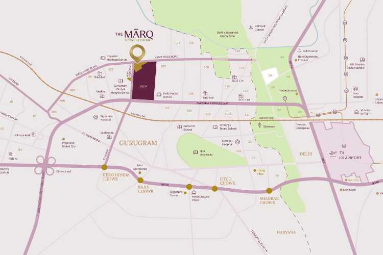 Adani The Marq Location Map